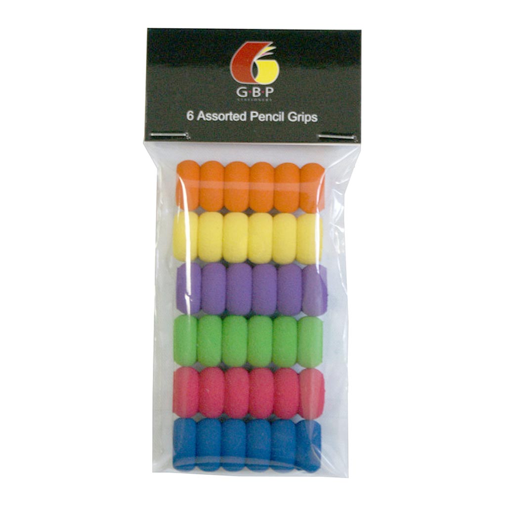 (image for) GBP Pencil Grip Assorted, Pack of 6