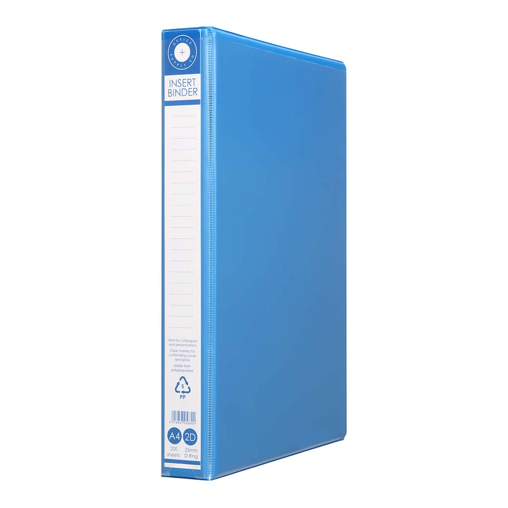 OSC Insert Binder A4 2D 25mm Blue