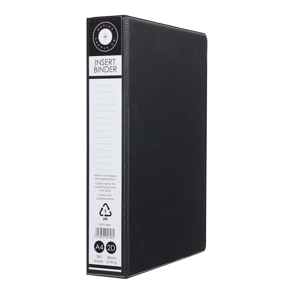 (image for) OSC Insert Binder A4 2D 38mm Black