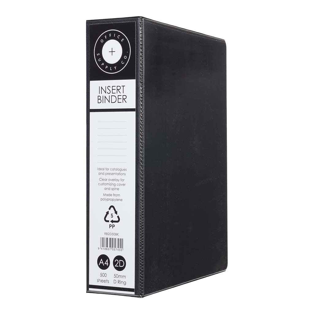 (image for) OSC Insert Binder A4 2D 50mm Black