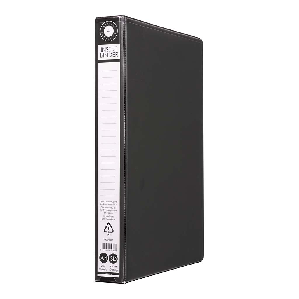 (image for) OSC Insert Binder A4 3D 25mm Black