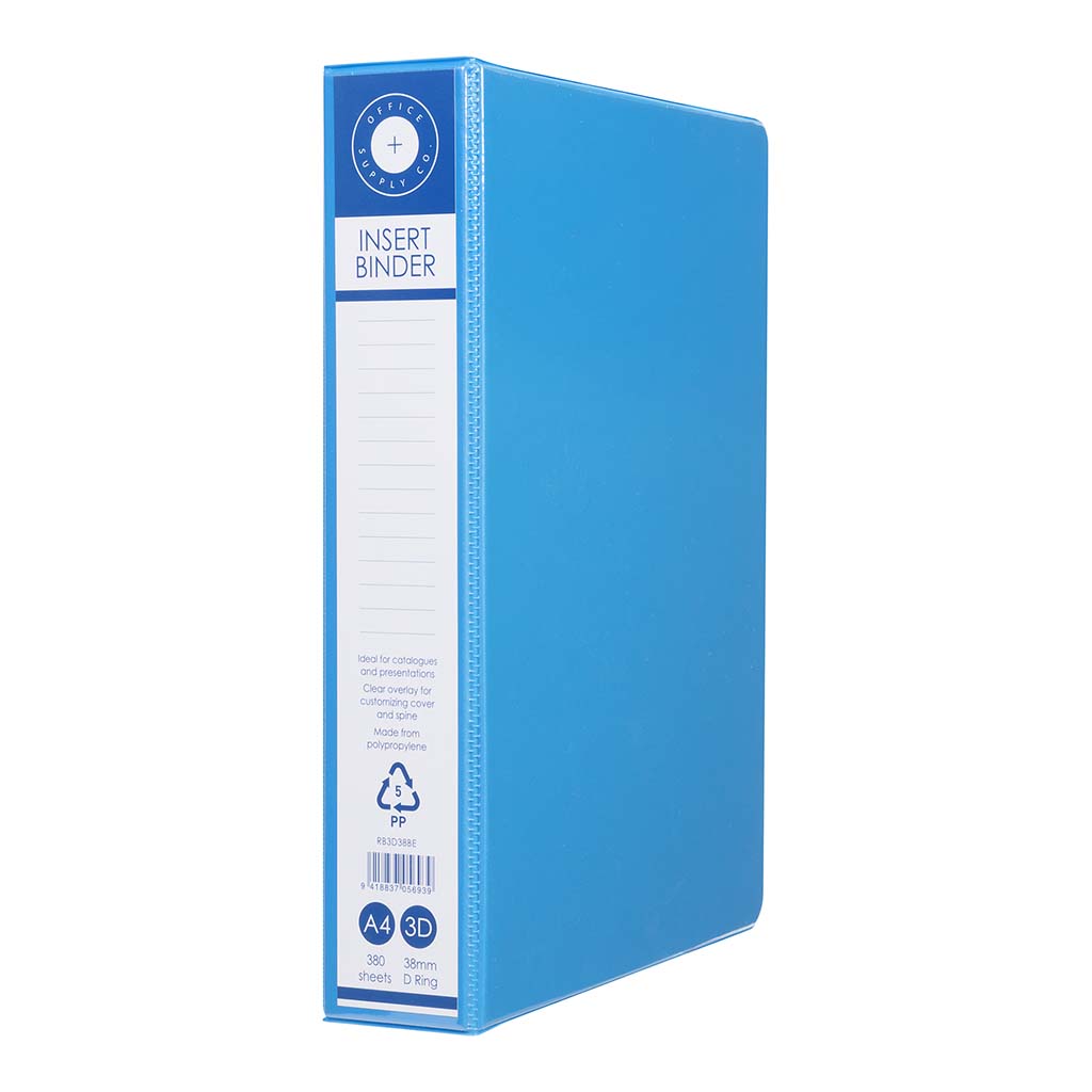 (image for) OSC Insert Binder A4 3D 38mm Blue