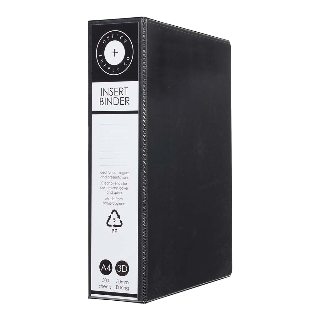 (image for) OSC Insert Binder A4 3D 50mm Black