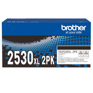 Genuine Brother TN2530XL Black Toner 2 Pack