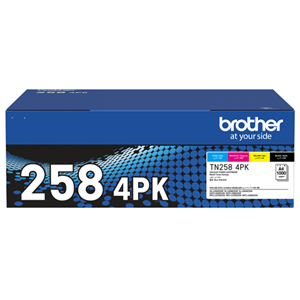 Genuine Brother TN258 toner cartridge 4 Pack