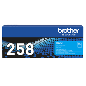 Genuine Brother TN258 Cyan toner cartridge