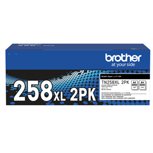 Genuine Brother TN258XL Black toner cartridge 2 Pack