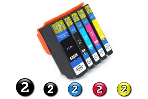 10 Pack Combo Compatible Epson 273XL (2BK/2PBK/2C/2M/2Y) ink cartridges